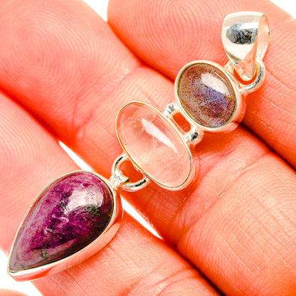 Russian Eudialyte Pendants handcrafted by Ana Silver Co - PD32770