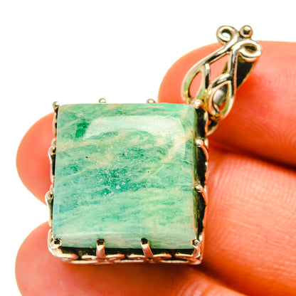 Peruvian Amazonite Pendants handcrafted by Ana Silver Co - PD3278