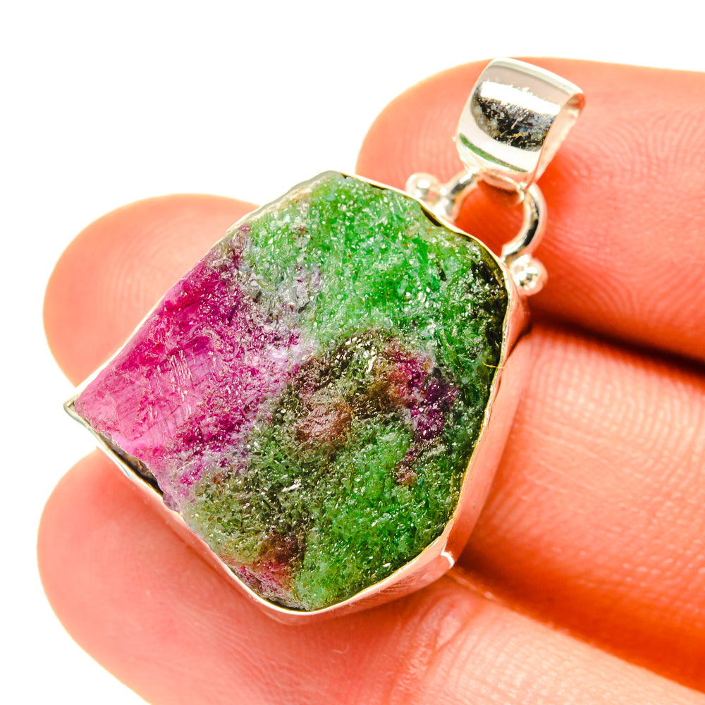 Ruby Zoisite Pendants handcrafted by Ana Silver Co - PD3281