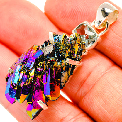 Titanium Sunshine Druzy Pendants handcrafted by Ana Silver Co - PD32811