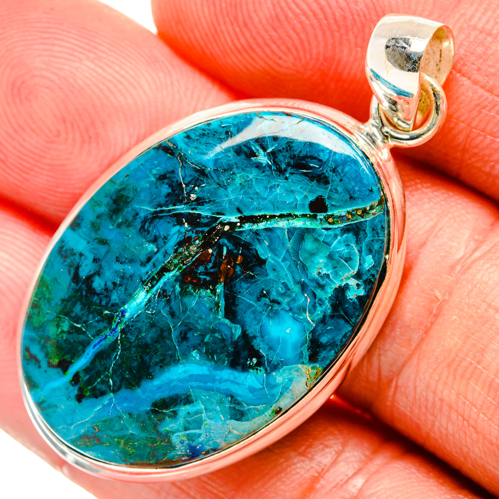 Chrysocolla Pendants handcrafted by Ana Silver Co - PD32823