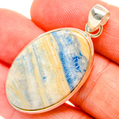 Blue Scheelite Pendants handcrafted by Ana Silver Co - PD32824