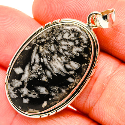 Chrysanthemum Stone Pendants handcrafted by Ana Silver Co - PD32835