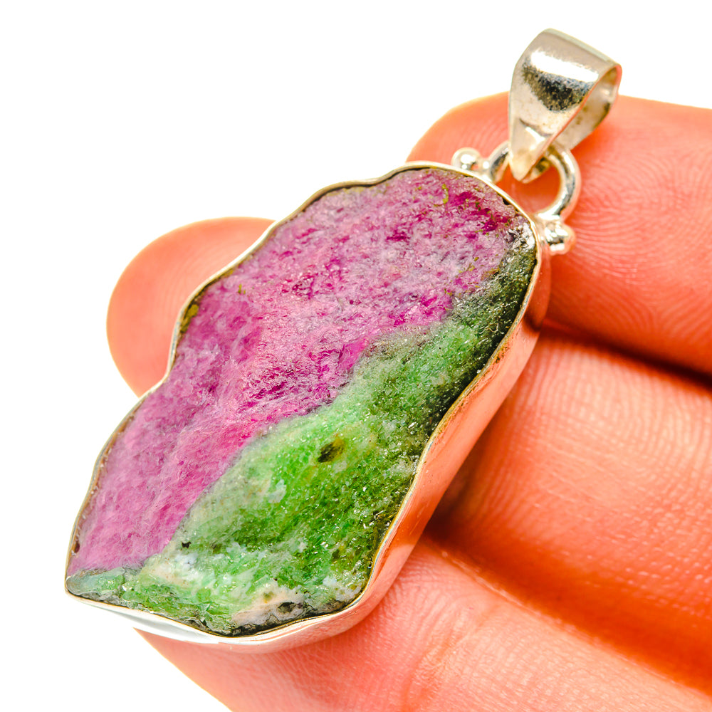 Ruby Zoisite Pendants handcrafted by Ana Silver Co - PD3284
