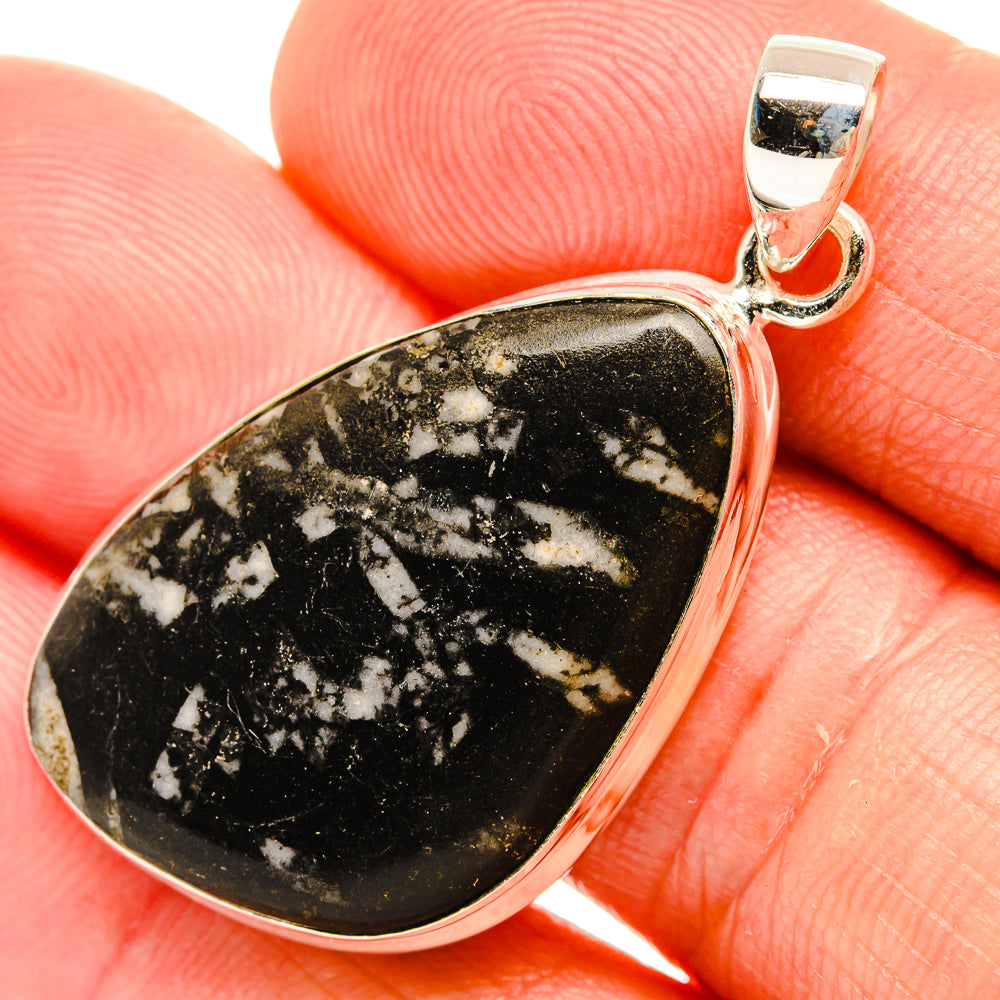 Chrysanthemum Stone Pendants handcrafted by Ana Silver Co - PD32845