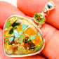 Green Copper Composite Turquoise Pendants handcrafted by Ana Silver Co - PD32857