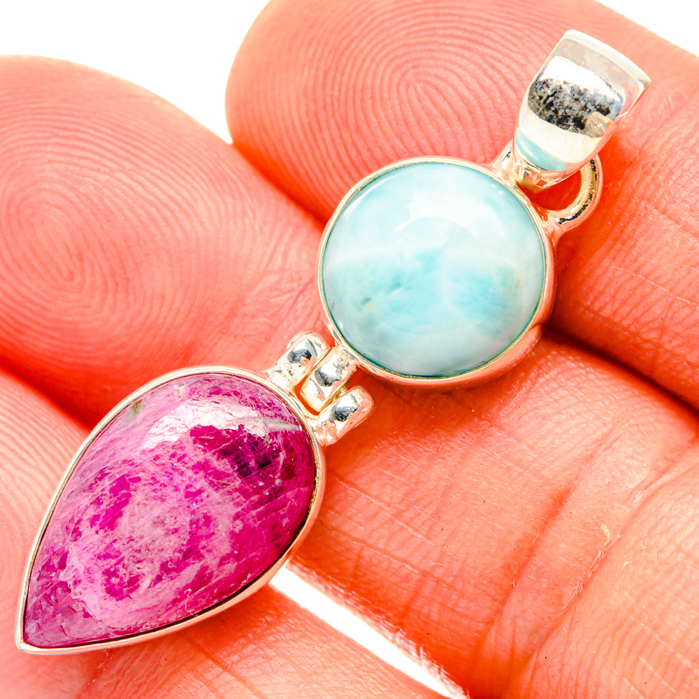 Ruby Pendants handcrafted by Ana Silver Co - PD32863