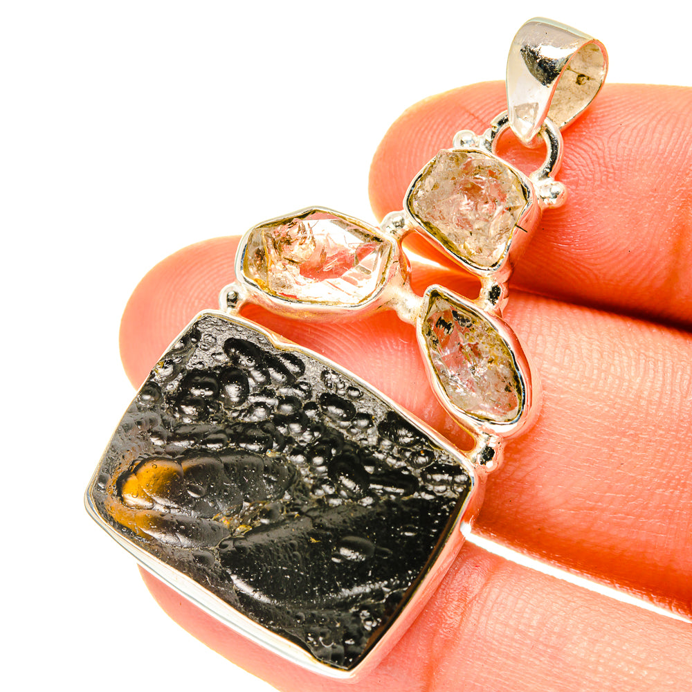 Tektite Pendants handcrafted by Ana Silver Co - PD3288