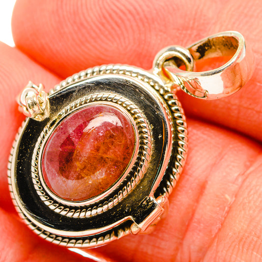 Pink Tourmaline Pendants handcrafted by Ana Silver Co - PD32929
