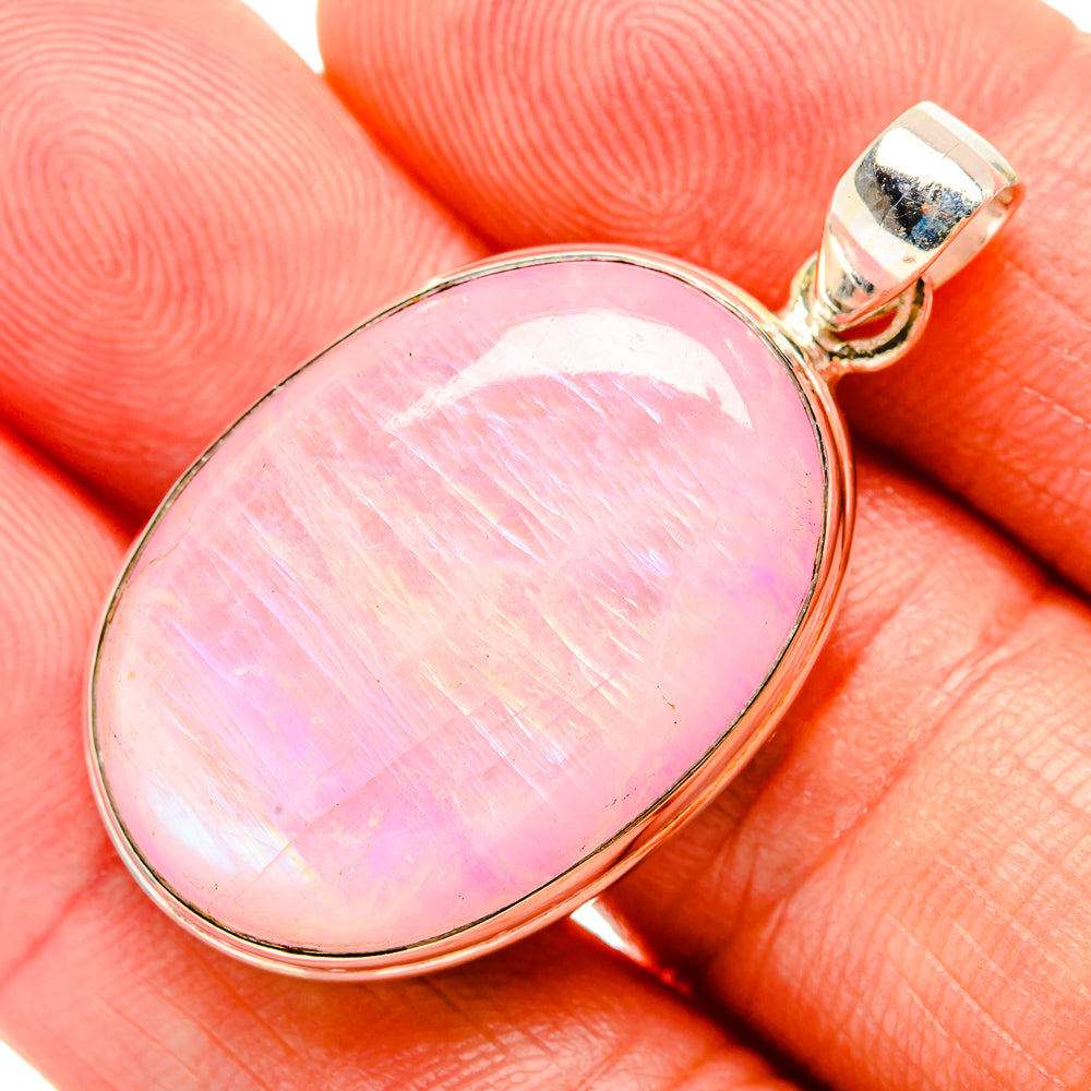 Pink Moonstone Pendants handcrafted by Ana Silver Co - PD32939