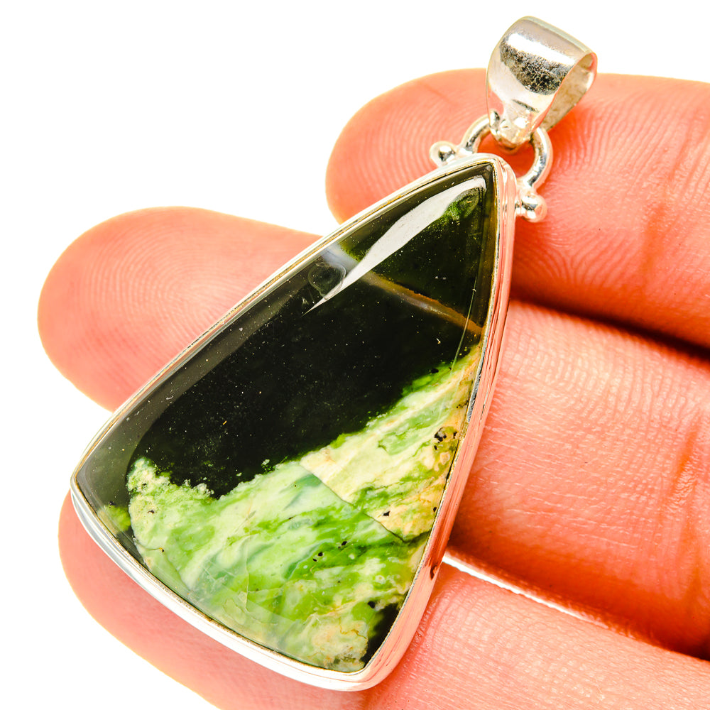 Australian Green Opal Pendants handcrafted by Ana Silver Co - PD3294