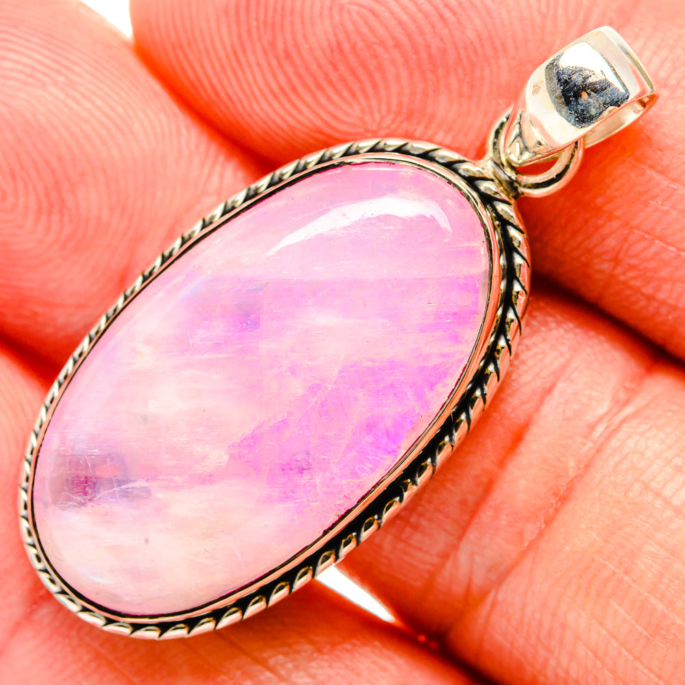 Pink Moonstone Pendants handcrafted by Ana Silver Co - PD32941