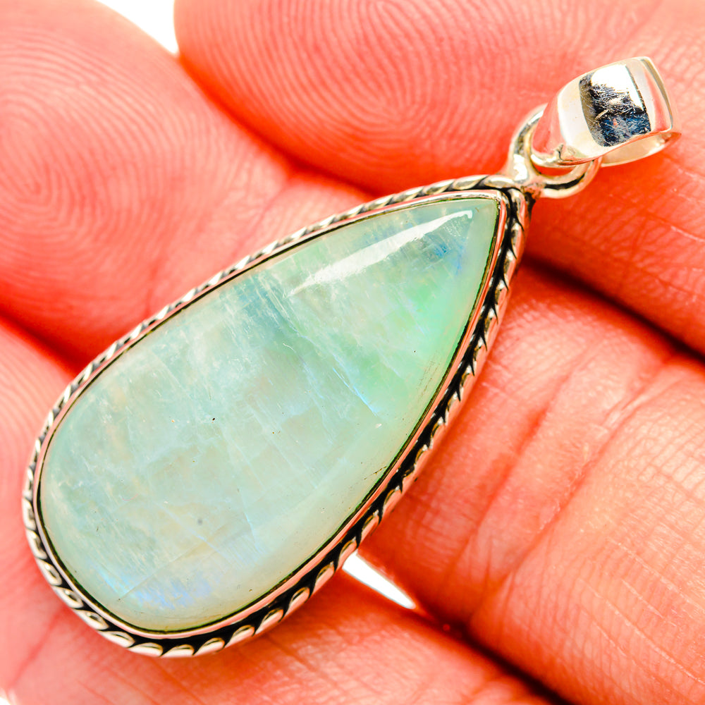 Green Moonstone Pendants handcrafted by Ana Silver Co - PD32942
