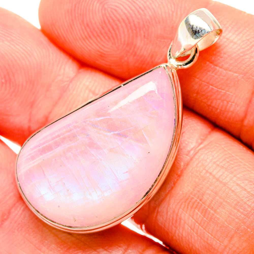 Pink Moonstone Pendants handcrafted by Ana Silver Co - PD32943