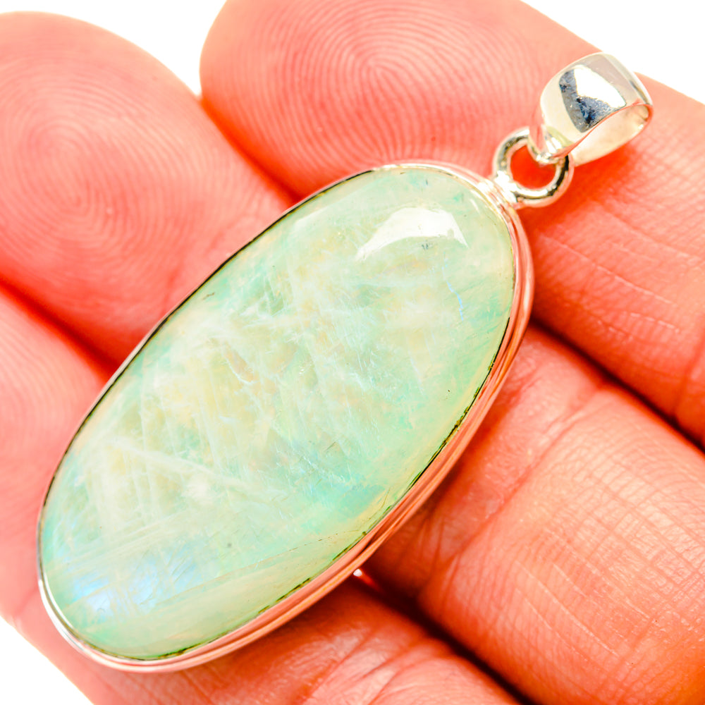 Green Moonstone Pendants handcrafted by Ana Silver Co - PD32945