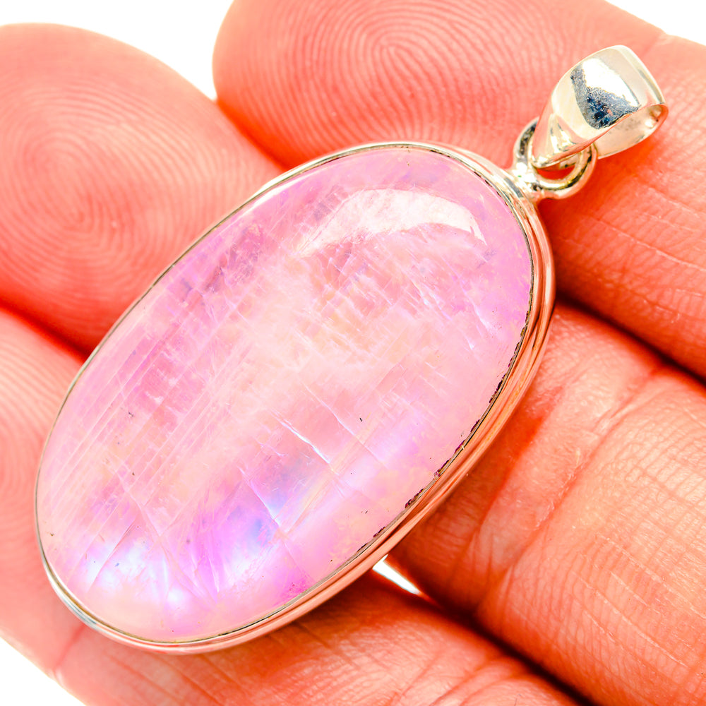 Pink Moonstone Pendants handcrafted by Ana Silver Co - PD32946