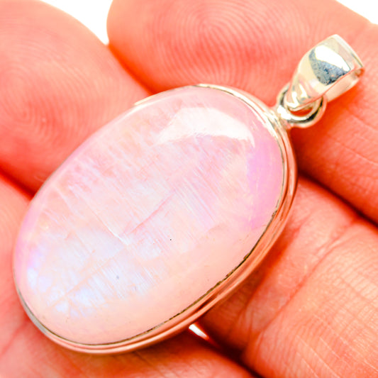 Pink Moonstone Pendants handcrafted by Ana Silver Co - PD32948