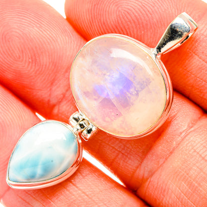 Rainbow Moonstone Pendants handcrafted by Ana Silver Co - PD32949
