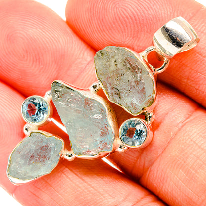 Aquamarine Pendants handcrafted by Ana Silver Co - PD32960