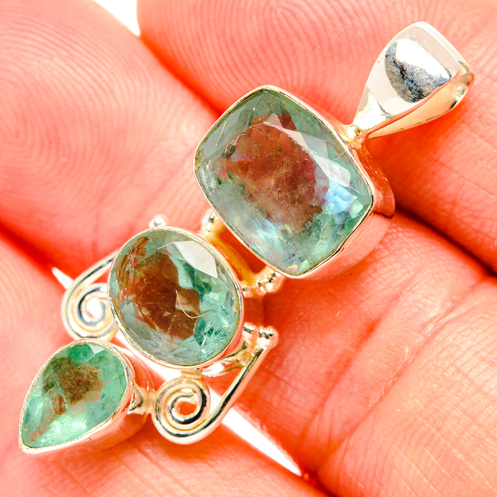 Blue Fluorite Pendants handcrafted by Ana Silver Co - PD32961