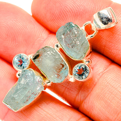 Aquamarine Pendants handcrafted by Ana Silver Co - PD32963