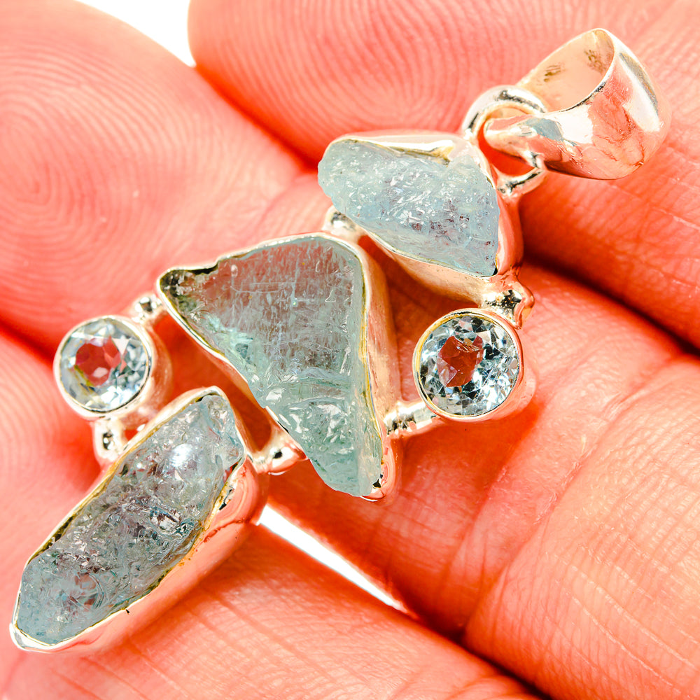 Aquamarine Pendants handcrafted by Ana Silver Co - PD32966