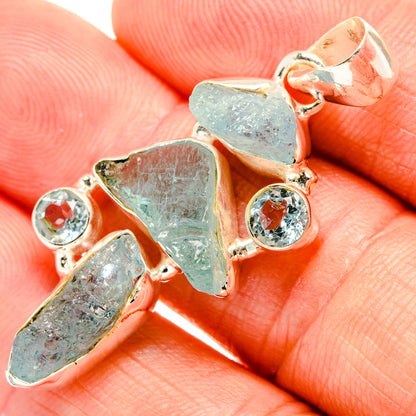 Aquamarine Pendants handcrafted by Ana Silver Co - PD32966