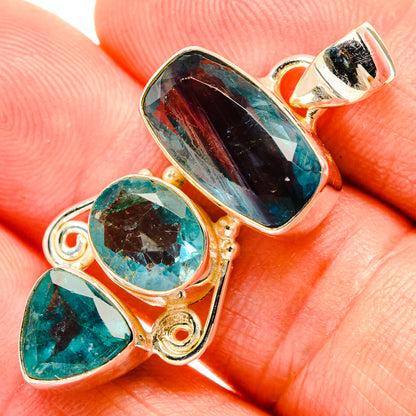 Blue Fluorite Pendants handcrafted by Ana Silver Co - PD32967