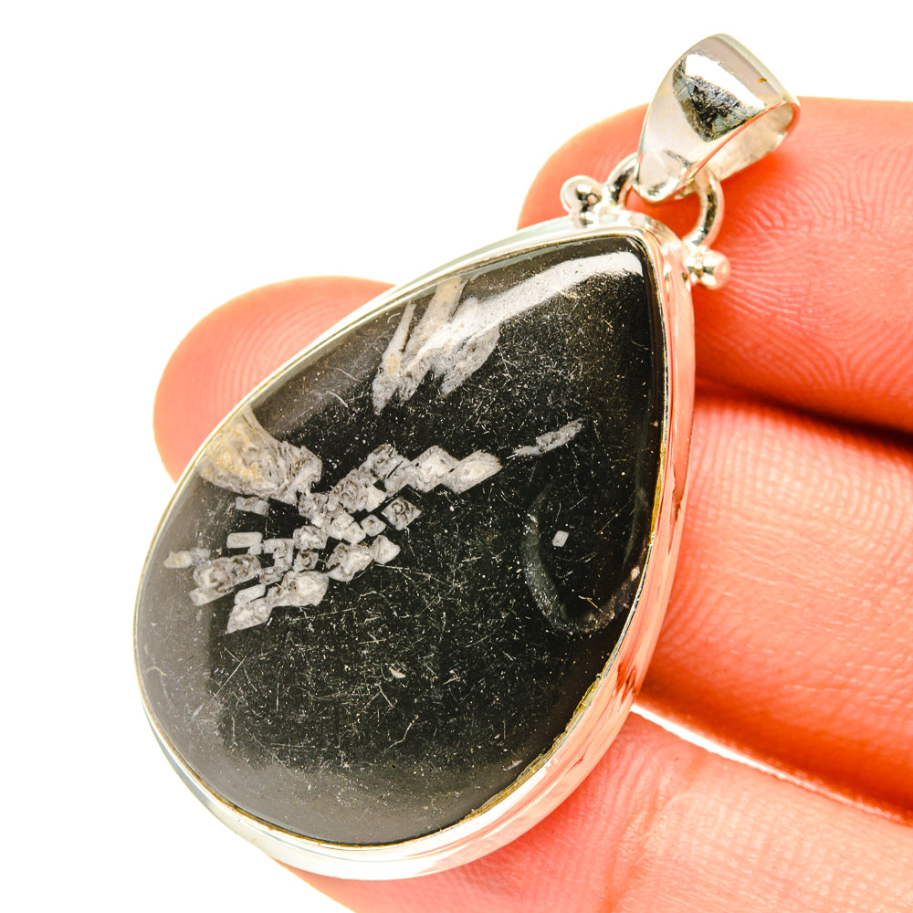 Chrysanthemum Stone Pendants handcrafted by Ana Silver Co - PD3297