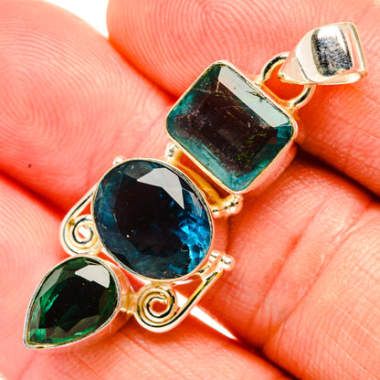 Blue Fluorite Pendants handcrafted by Ana Silver Co - PD32979