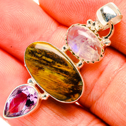 Golden Pietersite Pendants handcrafted by Ana Silver Co - PD32983