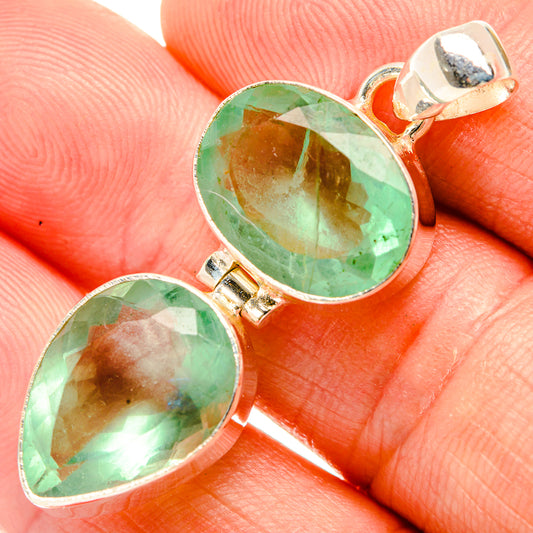 Green Fluorite Pendants handcrafted by Ana Silver Co - PD32984