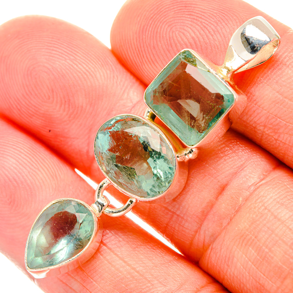 Green Fluorite Pendants handcrafted by Ana Silver Co - PD32986