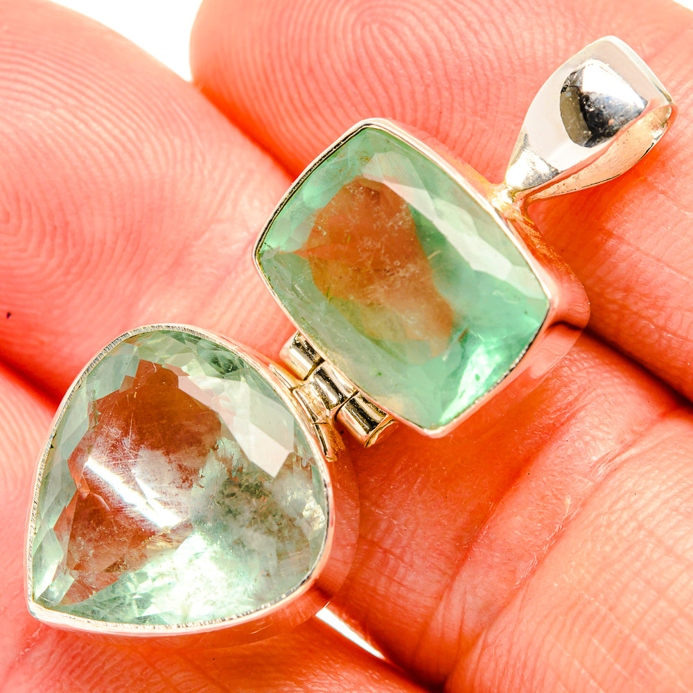 Green Fluorite Pendants handcrafted by Ana Silver Co - PD32991