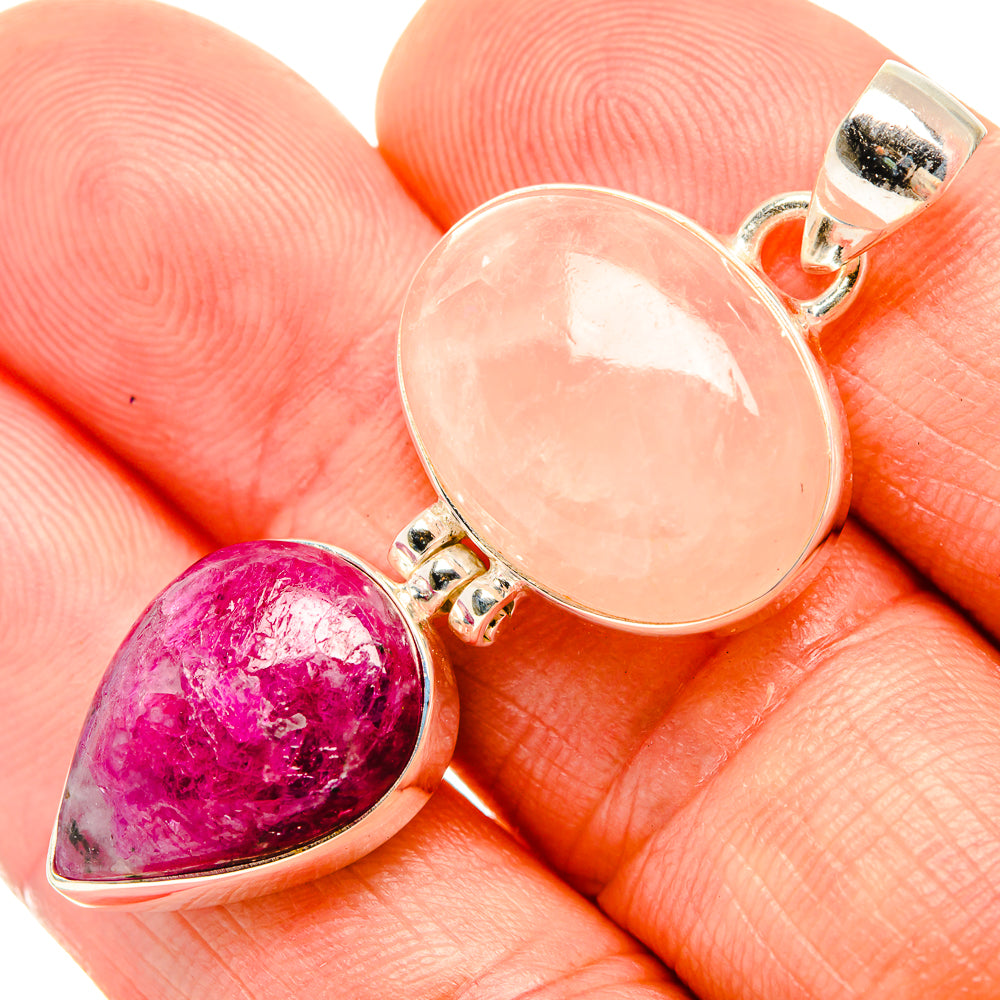 Rose Quartz Pendants handcrafted by Ana Silver Co - PD32997