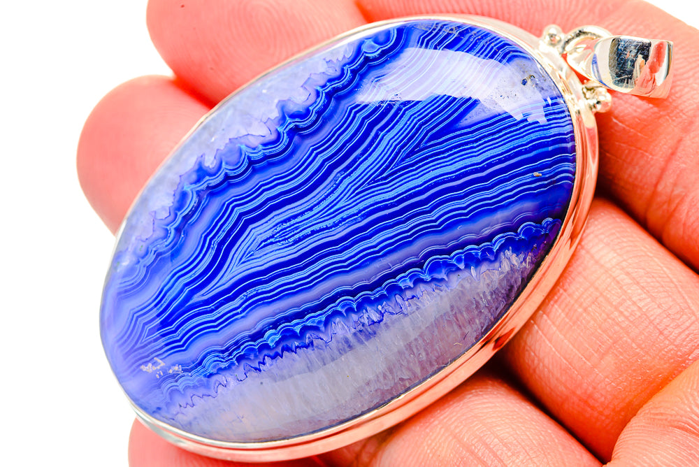 Blue Geode Slice Pendants handcrafted by Ana Silver Co - PD33000