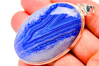 Blue Geode Slice Pendants handcrafted by Ana Silver Co - PD33000