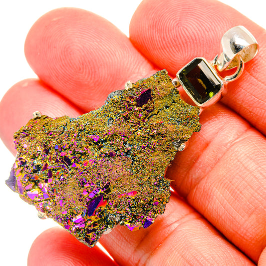 Titanium Sunshine Druzy Pendants handcrafted by Ana Silver Co - PD33010