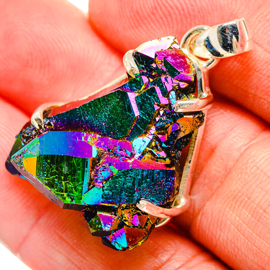Titanium Sunshine Druzy Pendants handcrafted by Ana Silver Co - PD33016