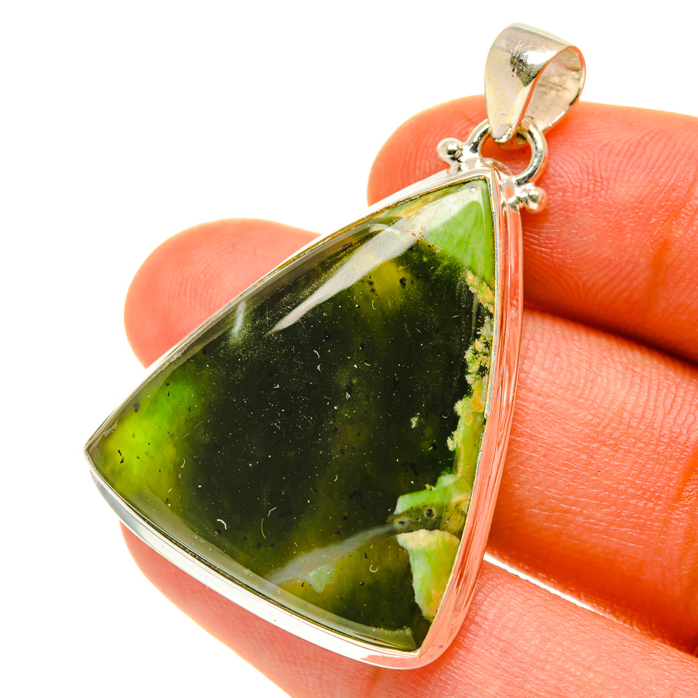 Australian Green Opal Pendants handcrafted by Ana Silver Co - PD3302