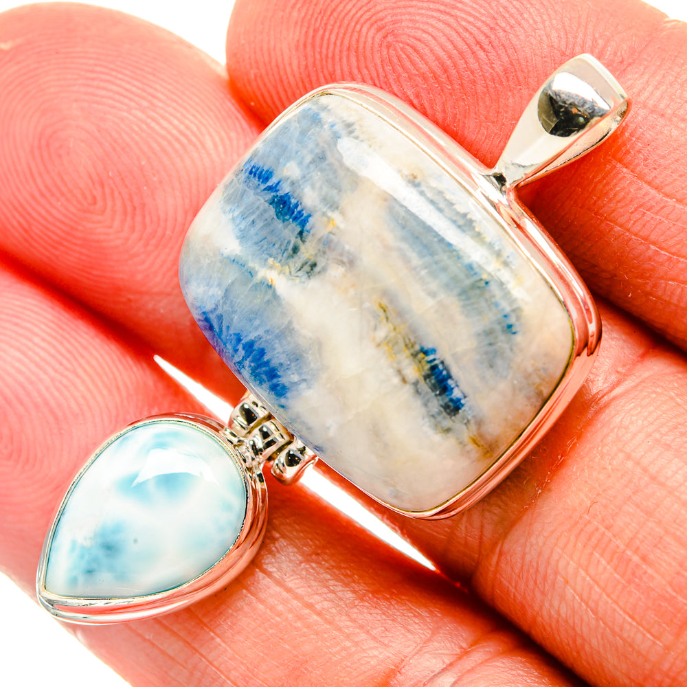Blue Scheelite Pendants handcrafted by Ana Silver Co - PD33029