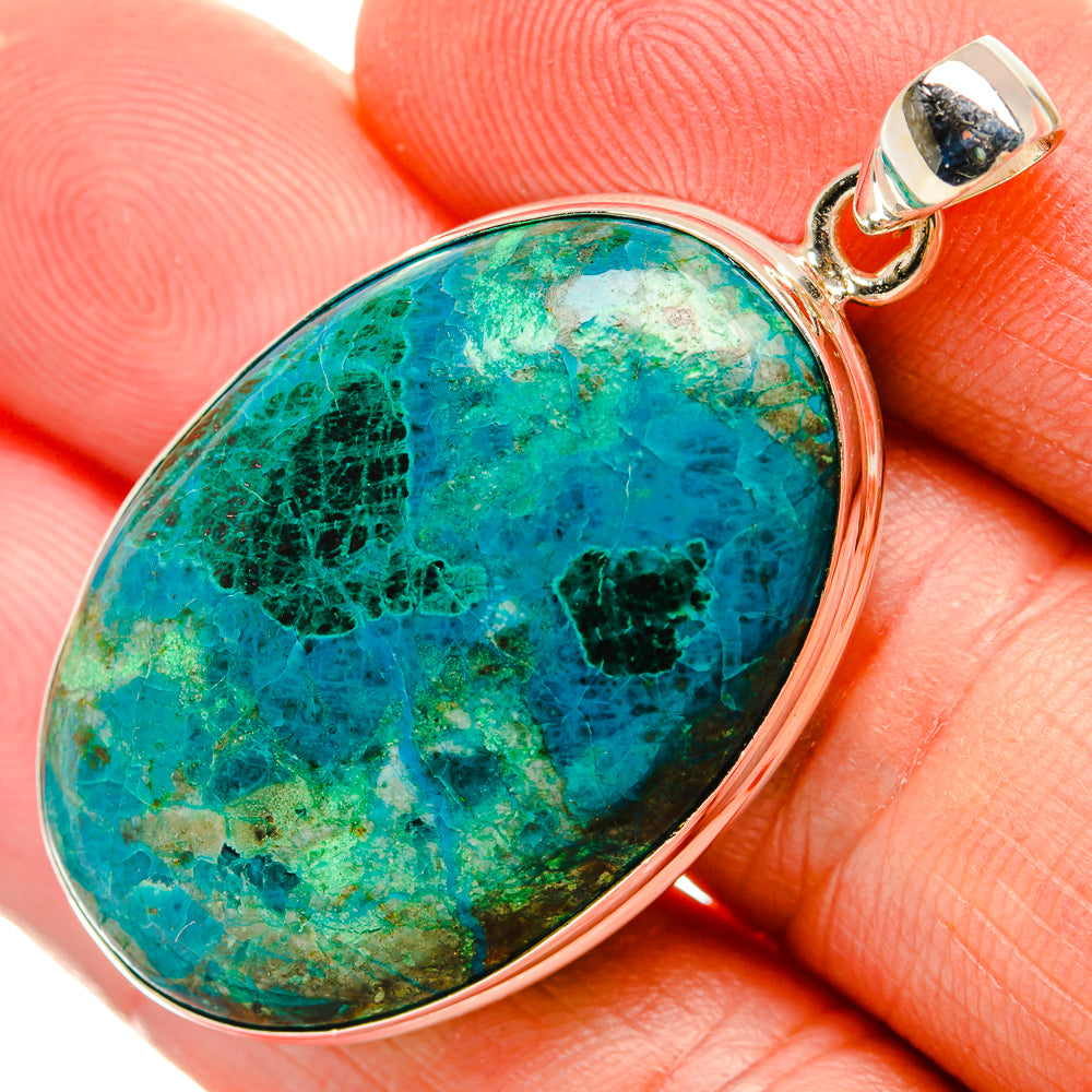 Chrysocolla Pendants handcrafted by Ana Silver Co - PD33036