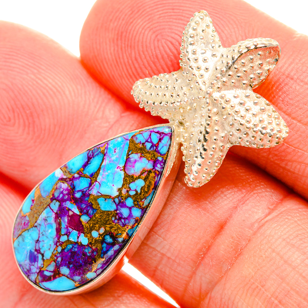 Purple Copper Composite Turquoise Pendants handcrafted by Ana Silver Co - PD33050