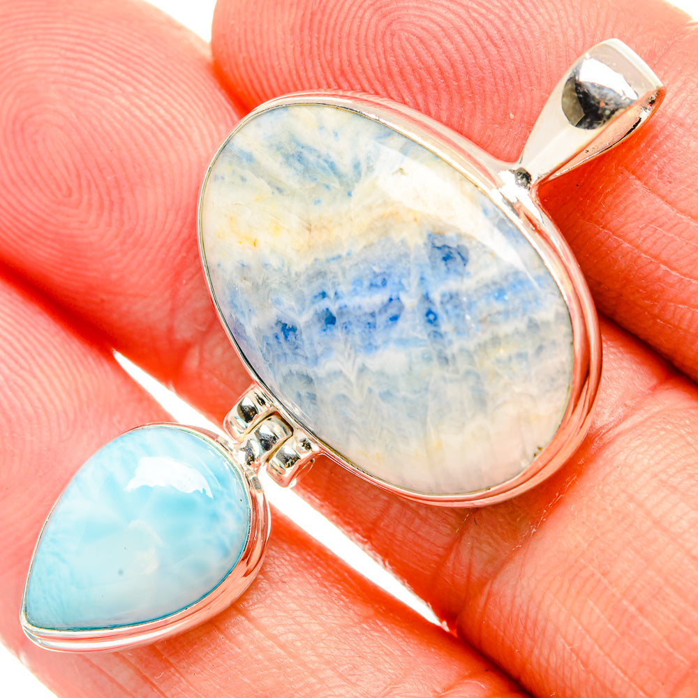 Blue Scheelite Pendants handcrafted by Ana Silver Co - PD33052