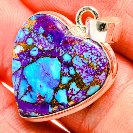 Purple Copper Composite Turquoise Pendants handcrafted by Ana Silver Co - PD33053