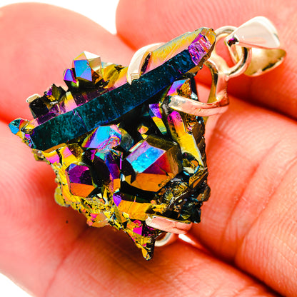 Titanium Sunshine Druzy Pendants handcrafted by Ana Silver Co - PD33055