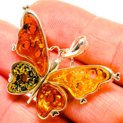 Baltic Amber Butterfly Pendants handcrafted by Ana Silver Co - PD33070