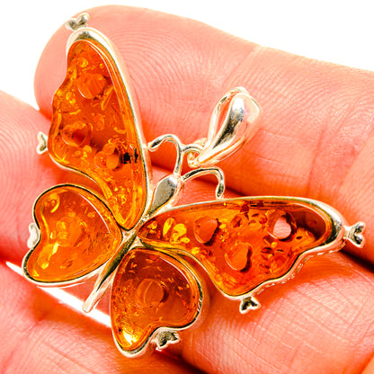 Baltic Amber Butterfly Pendants handcrafted by Ana Silver Co - PD33071