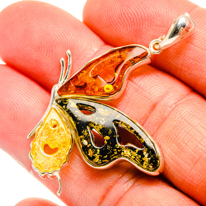 Baltic Amber Butterfly Pendants handcrafted by Ana Silver Co - PD33081