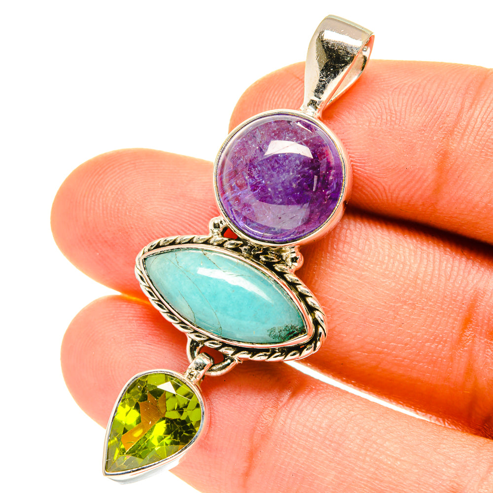Peruvian Opal Pendants handcrafted by Ana Silver Co - PD3309